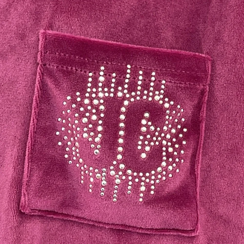 Juicy Couture Velour Sleepwear Pajama Top Y2K Bling Spell Out L Loungewear Comfy